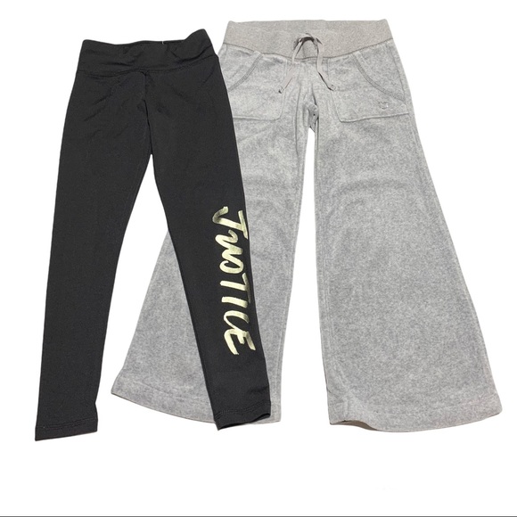 NWOT black Justice leggings, gray Gap Sweatpants, Girls 6-7 - Picture 2 of 13